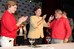 Dilma com o ex-presidente Lula e Marisa no 31º aniversário do PT