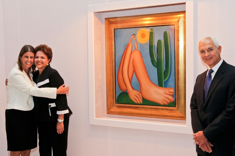 Dilma, Tarsila do Amaral e Eduardo Costantini participam da cerimônia de abertura 1 Dilma, Tarsila do Amaral e Eduardo Costantini participam da cerimônia de abertura 1