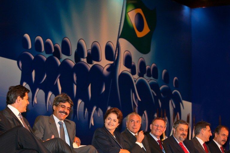 Dilma Rousseff, Michel Temer e ministros participam da abertura da XIV Marcha a Brasília 2