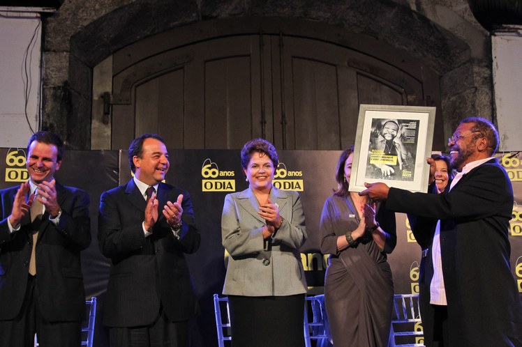 Dilma Rousseff durante homenagem ao cantor Martinho da Vila