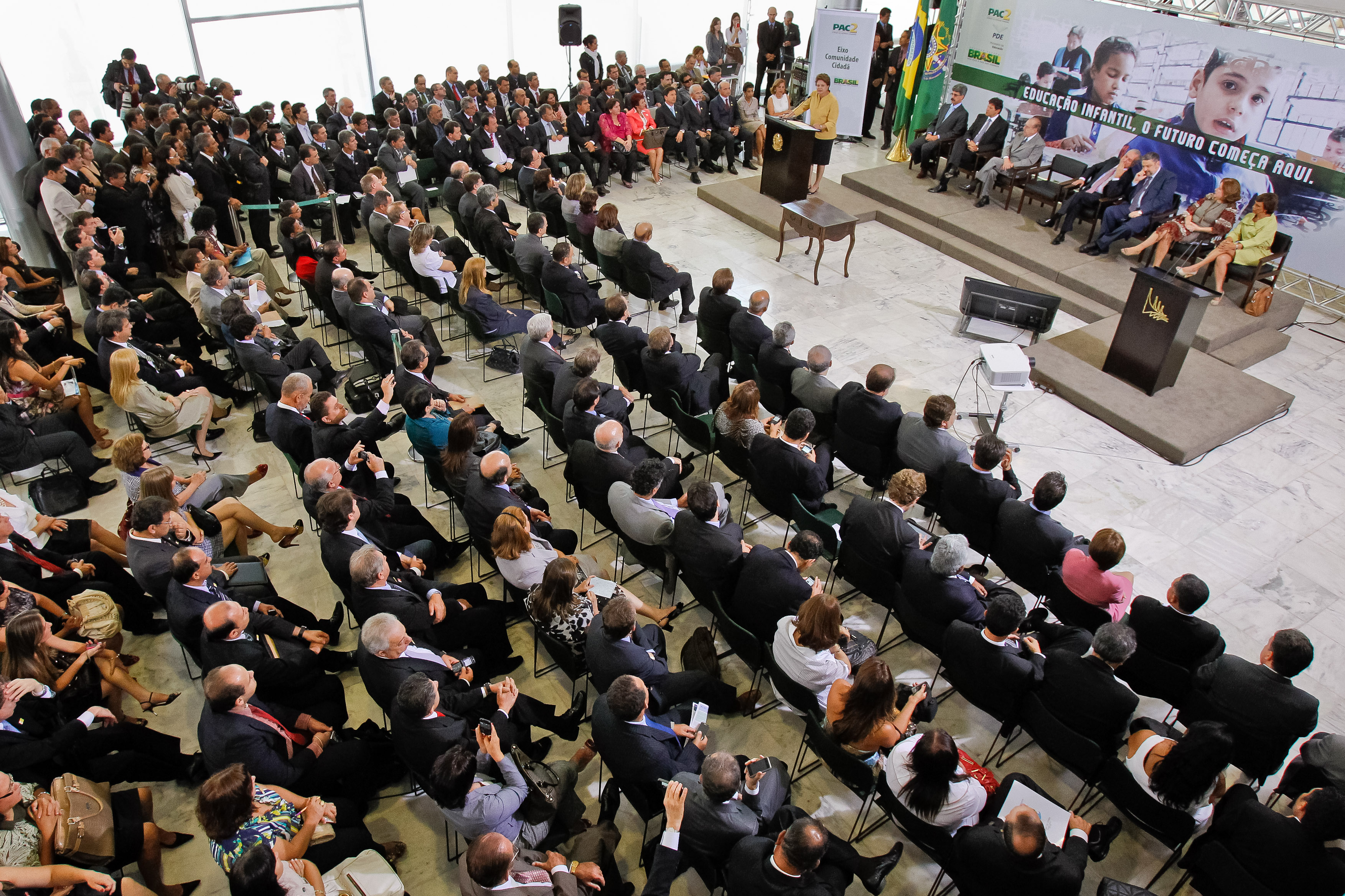 Presidenta discursa na cerimônia de assinatura de termos de compromisso para o ProInfância 5