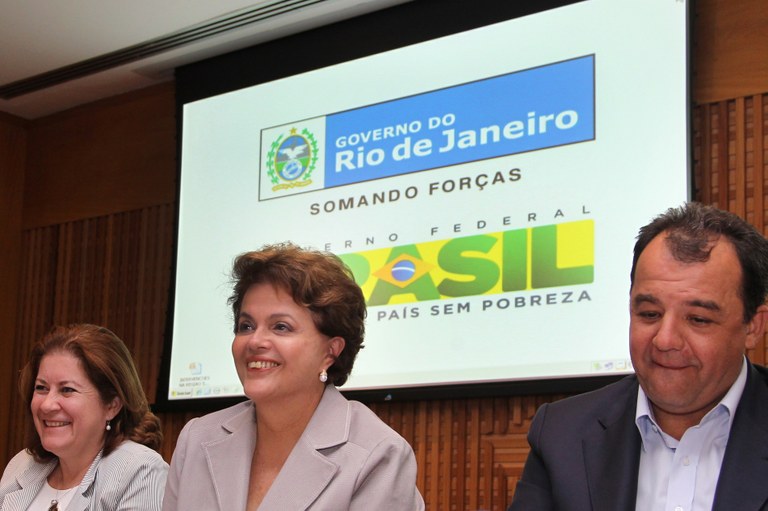 Presidenta Dilma Rousseff, ministra Miriam Belchior e governador Sérgio Cabral Presidenta Dilma Rousseff, ministra Miriam Belchior e governador Sérgio Cabral