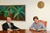 Dilma Rousseff e Henrique Meirelles, durante audiência no Palácio do Planalto