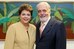 Dilma e o governador da Bahia, Jaques Wagner, durante audiência no Palácio do Planalto