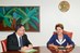 Dilma Rousseff e o governador de Santa Catarina, Raimundo Colombo, durante encontro