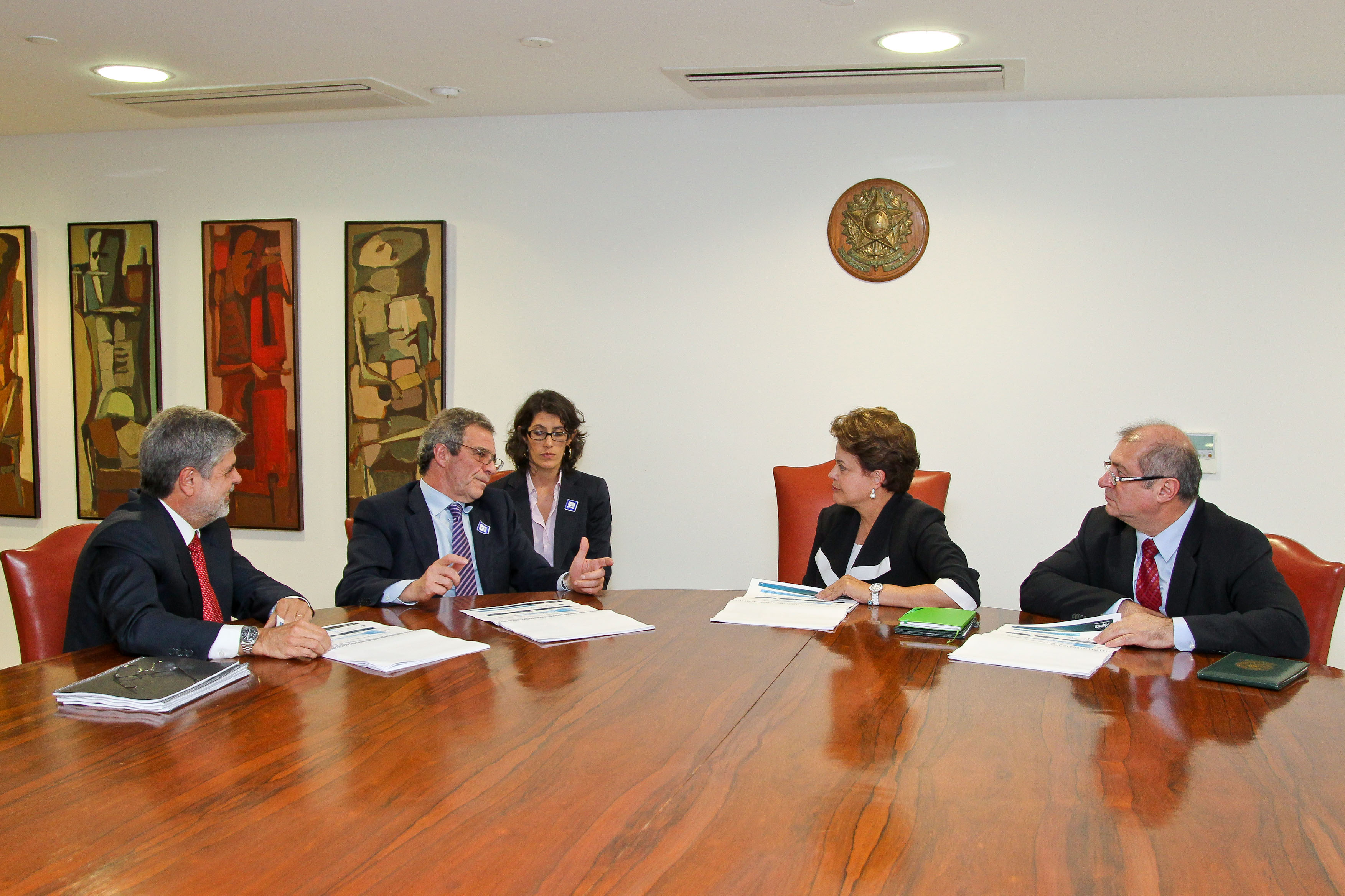 Dilma Rousseff, Cesar Alierta, Antônio Carlos Valente e Paulo Bernardo 1