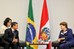 Dilma Rousseff conversa com o presidente do Peru, Ollanta Humala