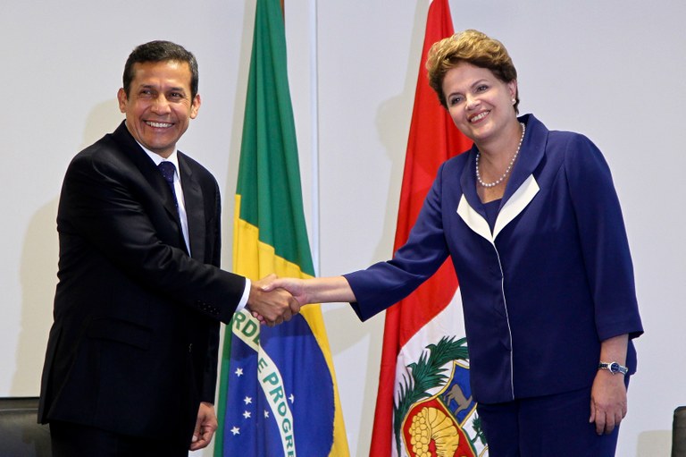 Presidenta Dilma Rousseff recebe o presidente eleito do Peru, Ollanta Humala
