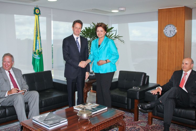 Presidenta Dilma Rousseff recebe o secretário do Tesouro dos EUA, Timothy Geithner 4