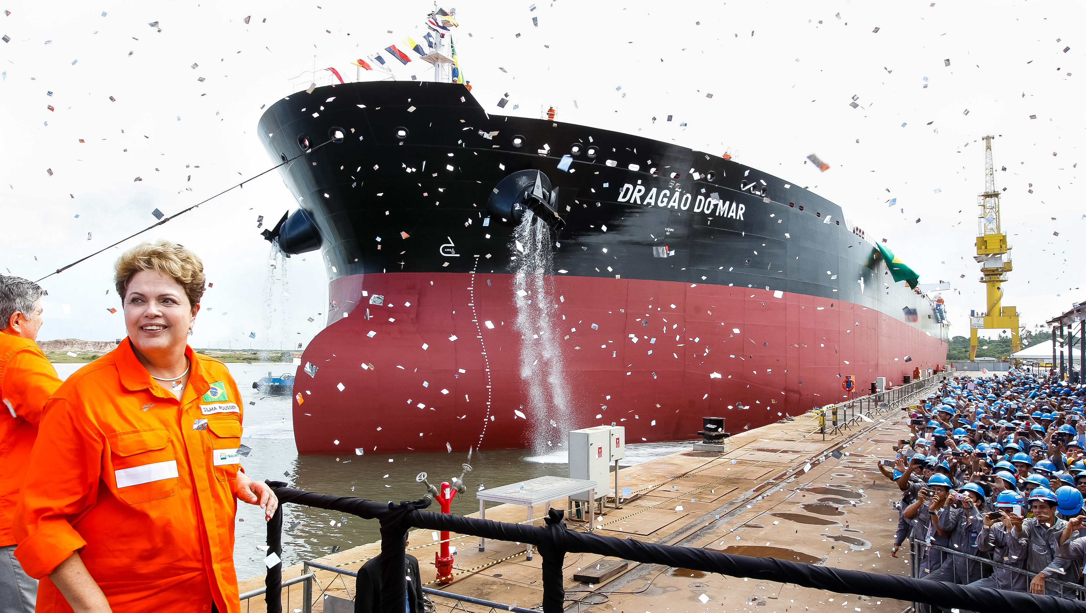 Cerimônia alusiva à viagem inaugural do navio Dragão do Mar e batismo do navio Henrique Dias no Estaleiro Atlântico Sul - 10