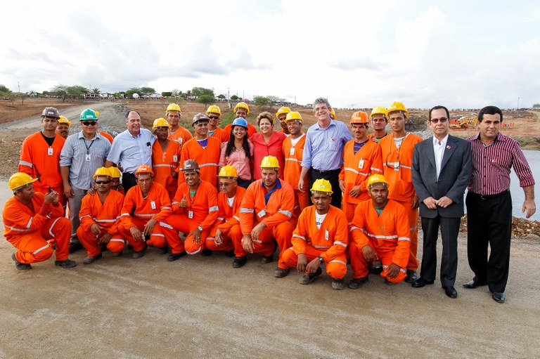 Cerimônia alusiva à visita às obras da Etapa útil I do Canal Acauã-Araçagi - Adutor da Vertente Litorânea - 01