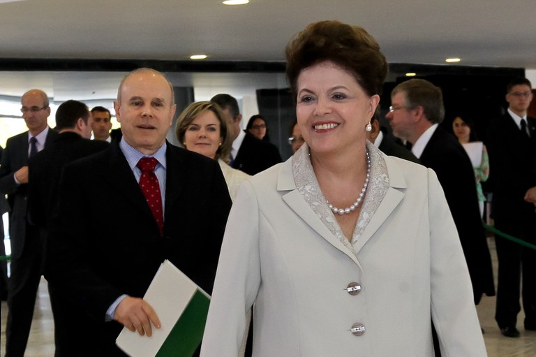 Dilma Rousseff e o ministro da Fazenda Guido Mantega