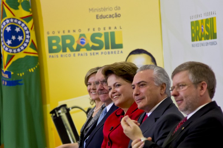 Dilma Rousseff durante cerimônia