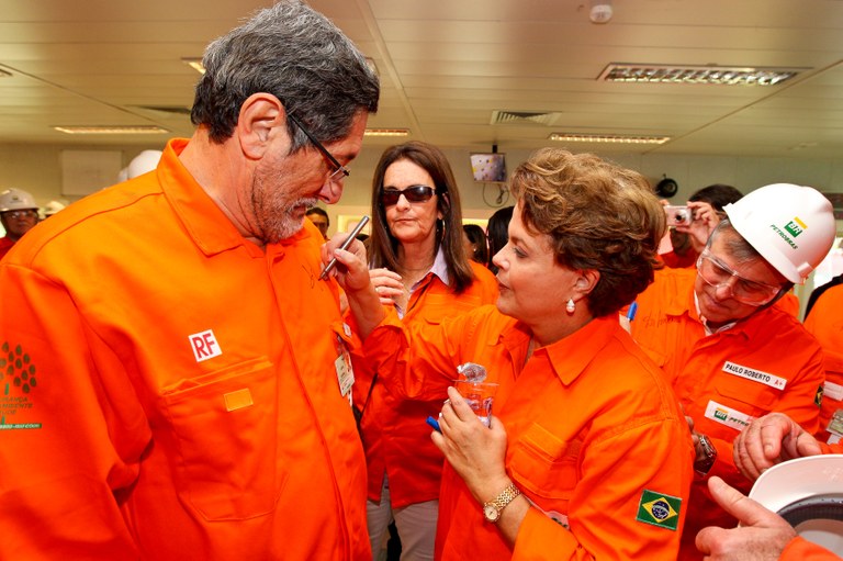 Presidenta Dilma Rousseff e o presidente da Petrobras, Sérgio Gabrielli