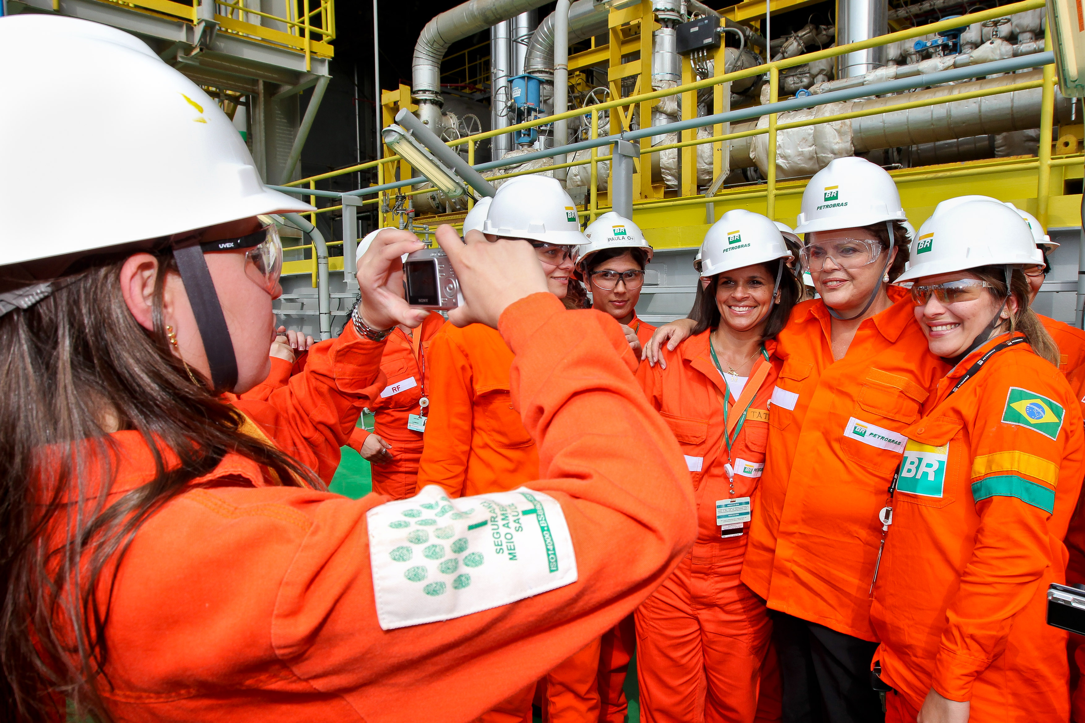 Presidenta Dilma Rousseff durante visita à Plataforma P-56 2