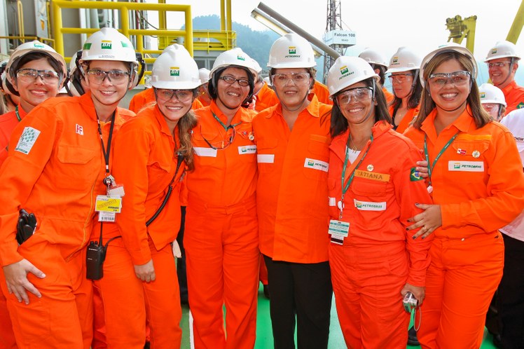 Presidenta Dilma Rousseff durante visita à Plataforma P-56 1