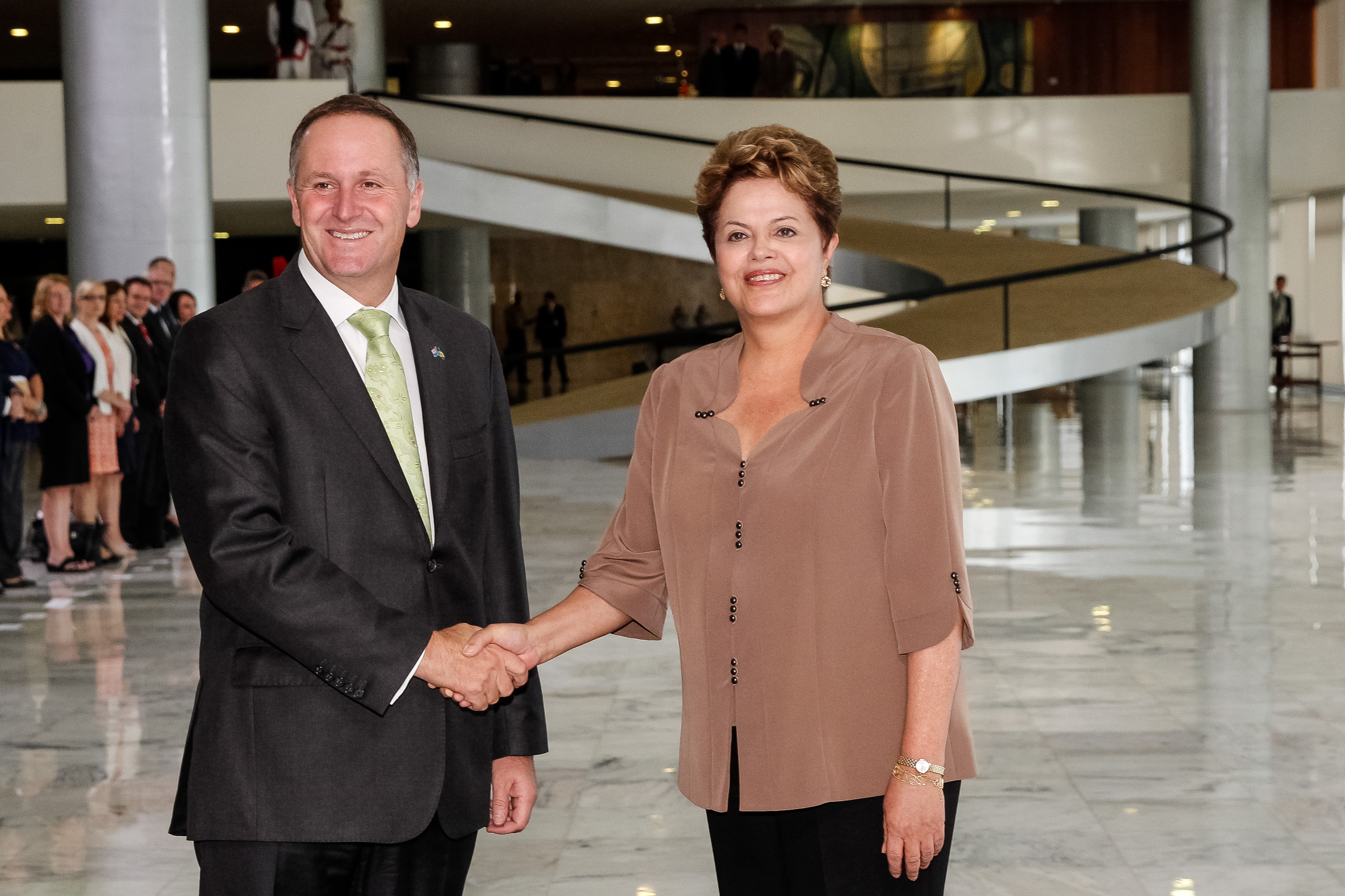 Cerimônia de chegada do Primeiro-Ministro da Nova Zelândia, John Key