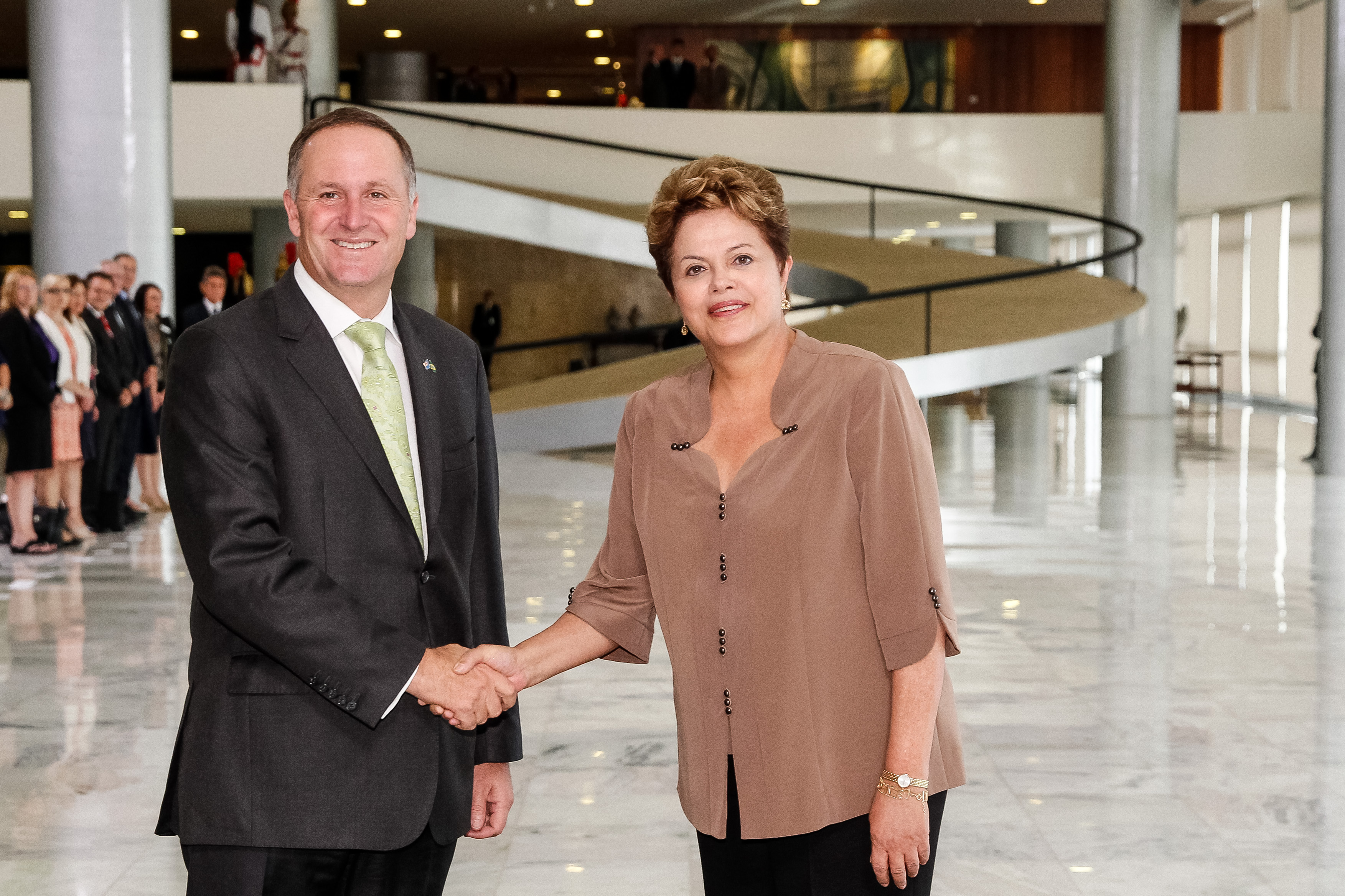 Cerimônia de chegada do Primeiro-Ministro da Nova Zelândia, John Key