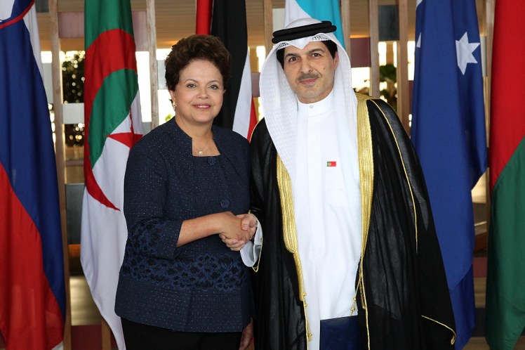 Dilma Rousseff e o embaixador do Kuaite