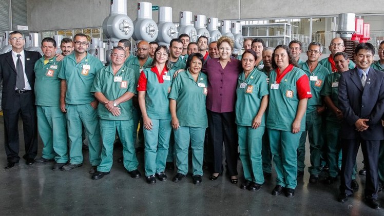Cerimônia de inauguração da fábrica de transformadores de corrente e de potencial da Balteau S/A