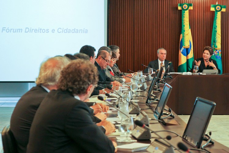 Presidenta Dilma Rousseff e o vice-presidente Michel Temer