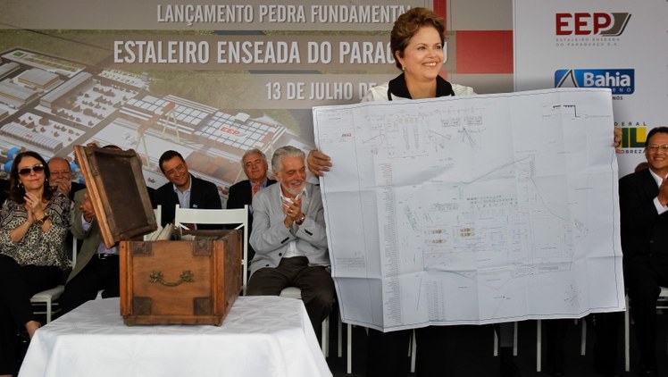 Cerimônia de lançamento da pedra fundamental do estaleiro Enseada do Paraguaçu - 01