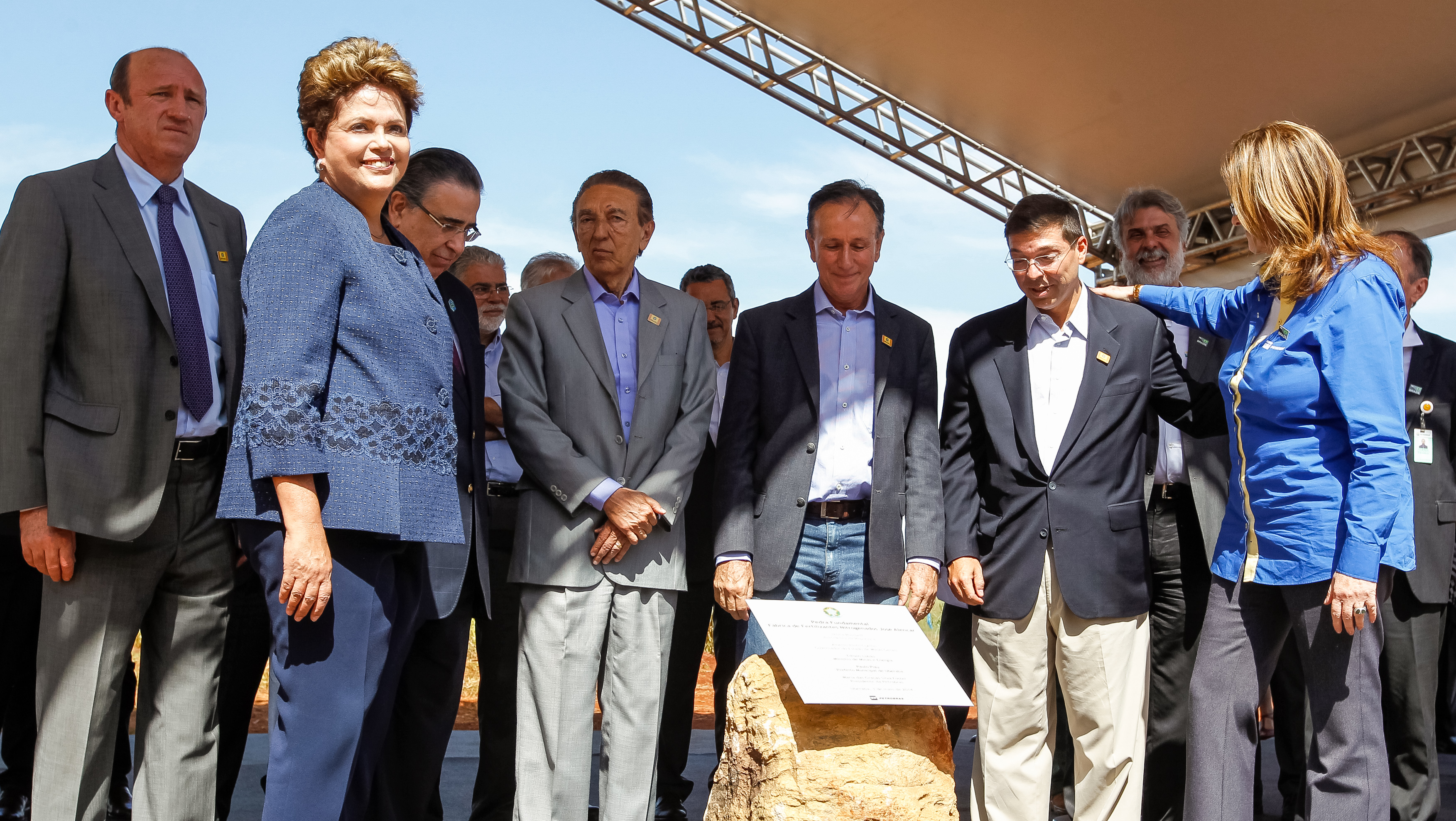 Cerimônia de lançamento da Pedra Fundamental e de batismo da Unidade de Fertilizantes Nitrogenados V da Petrobras - 01