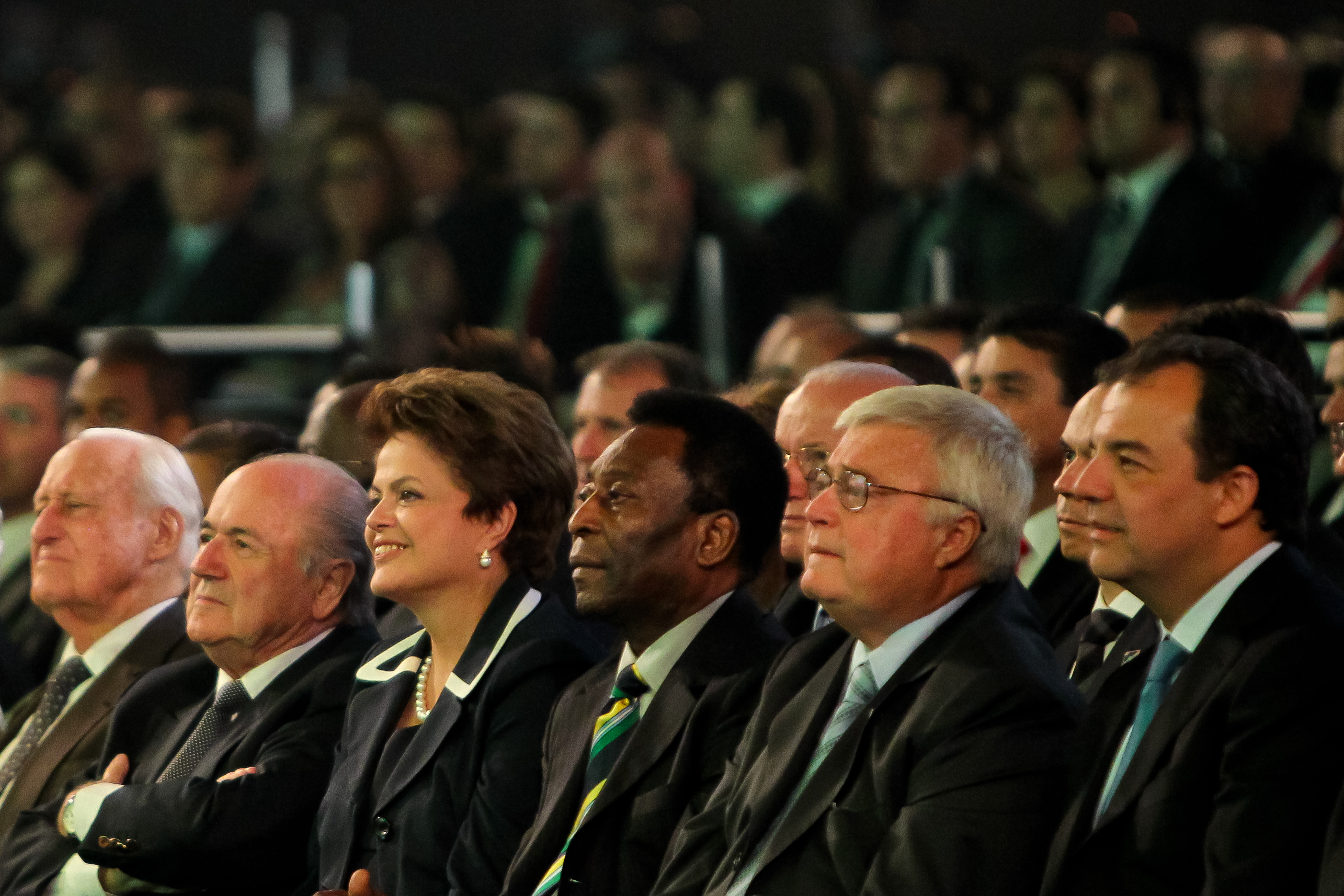 Dilma na cerimônia de sorteio preliminar da Copa do Mundo da Fifa Brasil 2014