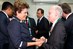 Dilma Rousseff e Zagalo após a cerimônia de sorteio preliminar da Copa do Mundo 2014