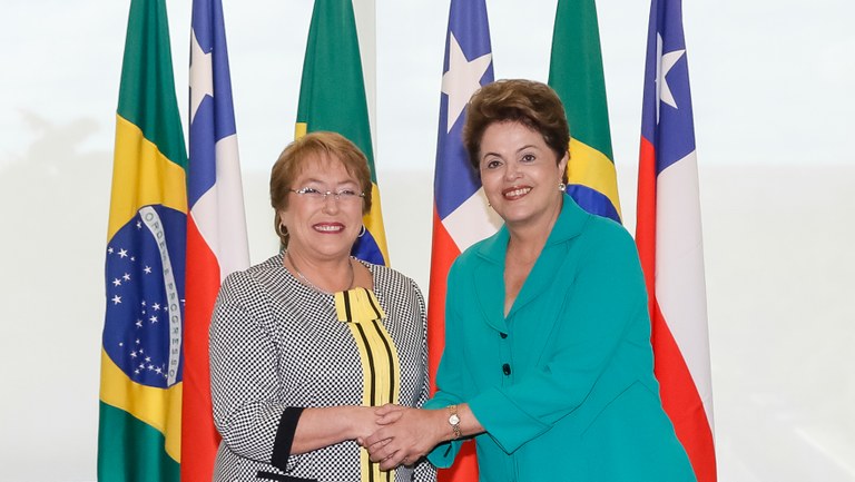 Cerimônia oficial de chegada da Presidenta da República do Chile, Michelle Bachelet - 01
