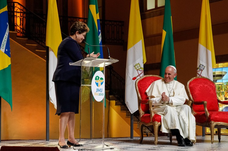 Cerimônia oficial de chegada de Sua Santidade o Papa Francisco no Palácio Guanabara - 05