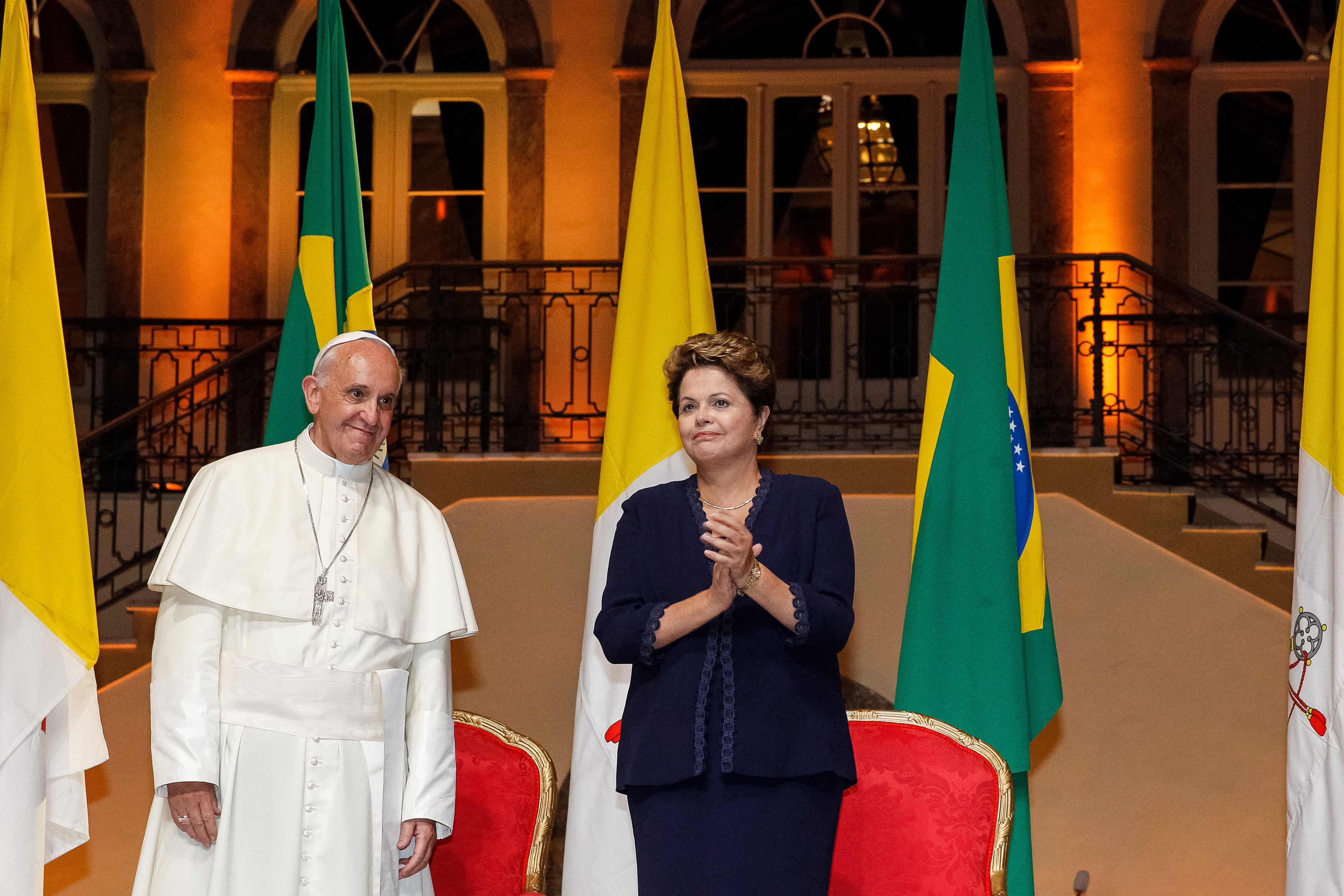 Cerimônia oficial de chegada de Sua Santidade o Papa Francisco no Palácio Guanabara - 02