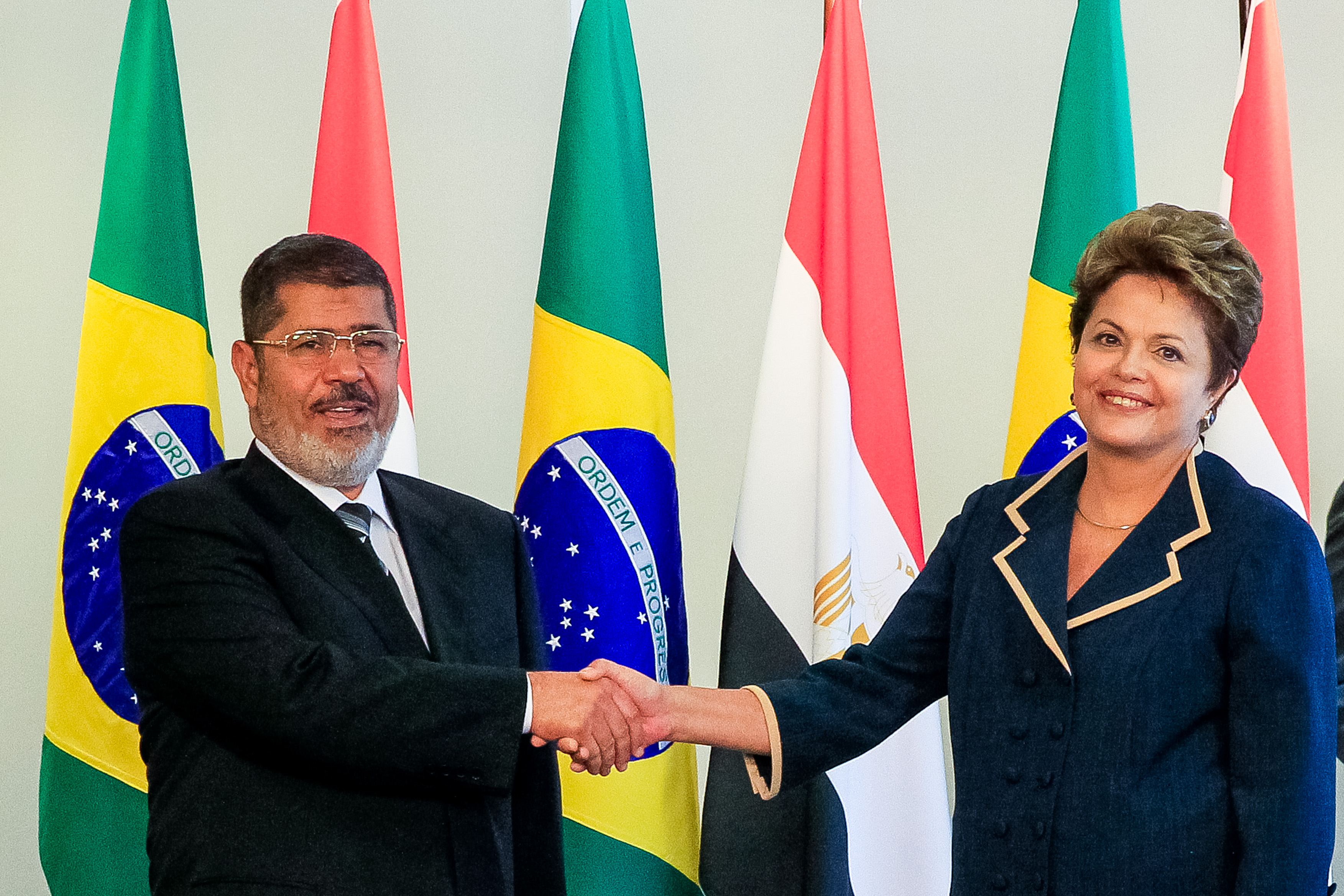 Cerimônia oficial de chegada do Presidente do Egito, Mohamed Morsi - 03