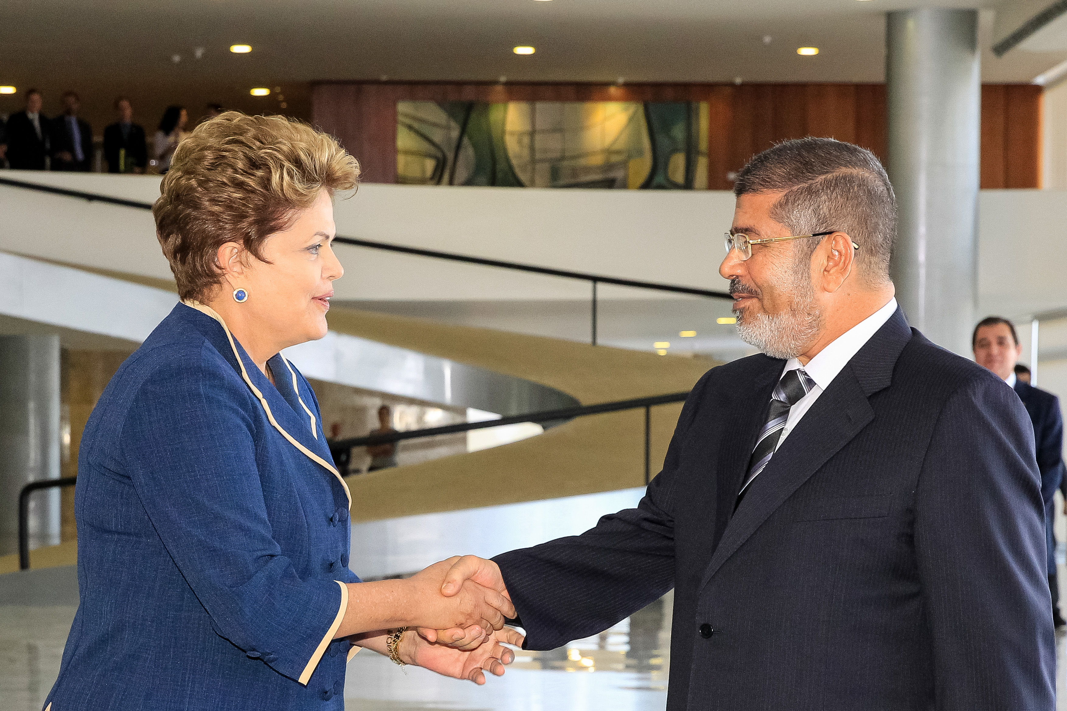 Cerimônia oficial de chegada do Presidente do Egito, Mohamed Morsi - 04