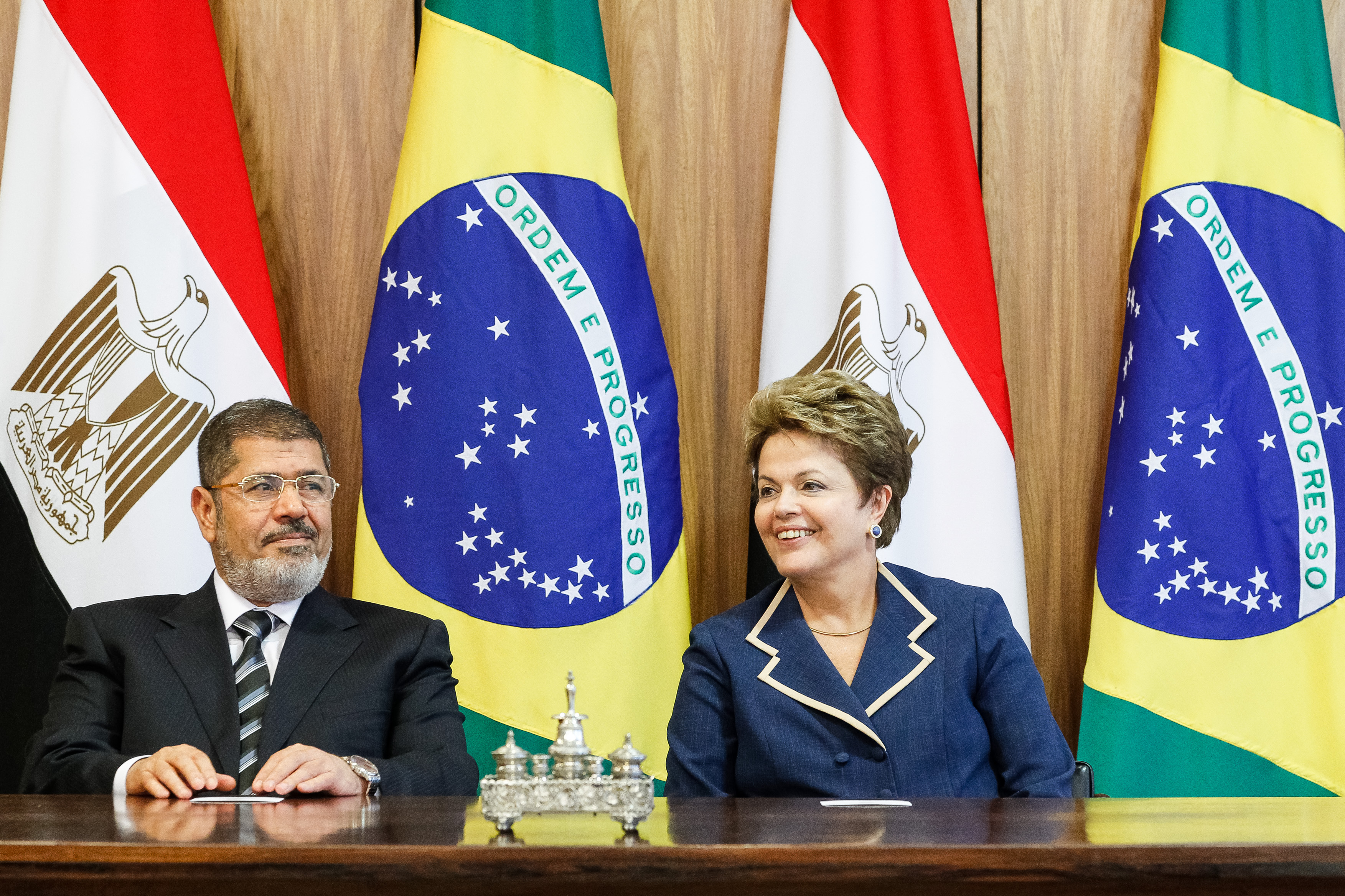 Cerimônia oficial de chegada do Presidente do Egito, Mohamed Morsi - 05
