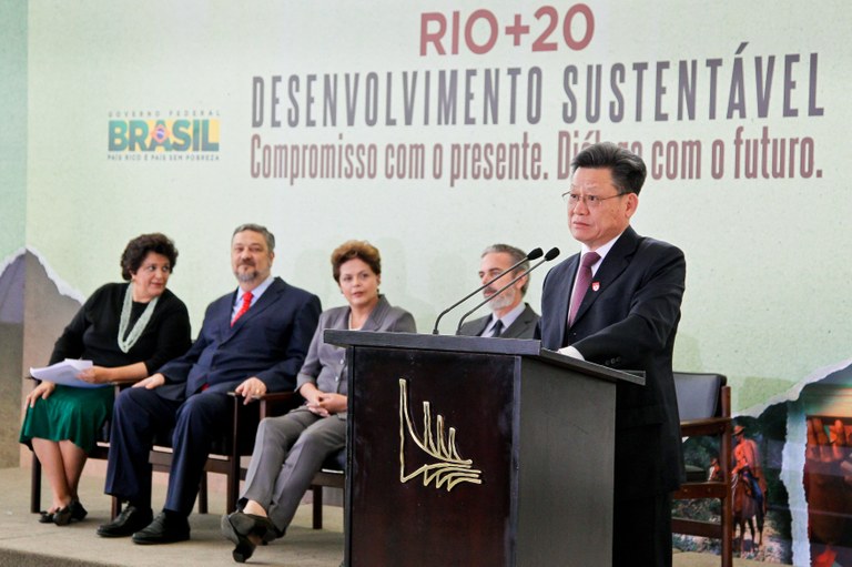 Dilma durante cerimônia da Rio+20 