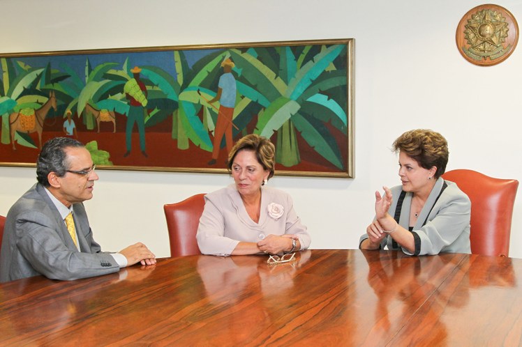 Dilma, a governadora Rosalba Ciarlini e o deputado Henrique Eduardo Alves