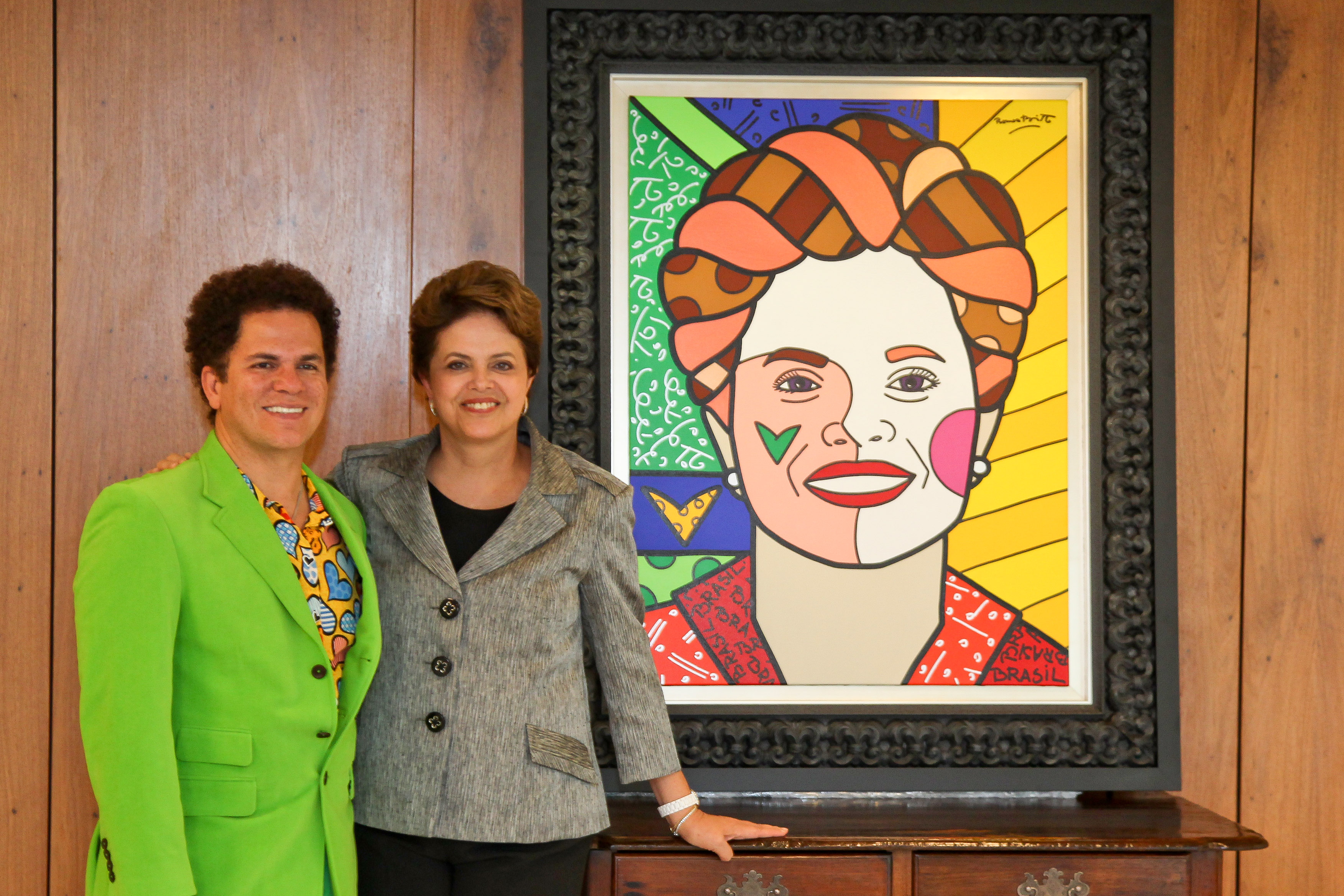 Dilma Rousseff recebe o artista plástico Romero Britto 1