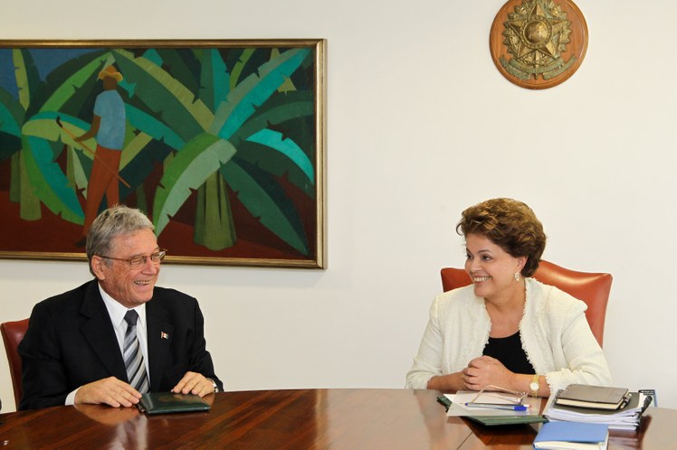 Dilma Rousseff e o governador de Alagoas, Teotônio Vilela Filho, no Palácio do Planalto