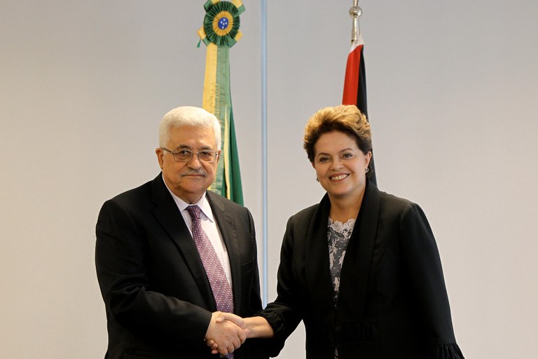  Dilma Rousseff recebe o presidente da Autoridade Palestina, Mahmoud Abbas, no Palácio do Planalto