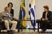 Dilma Rousseff conversa com  presidente do Uruguai, José Mujica, no Palácio do Planalto