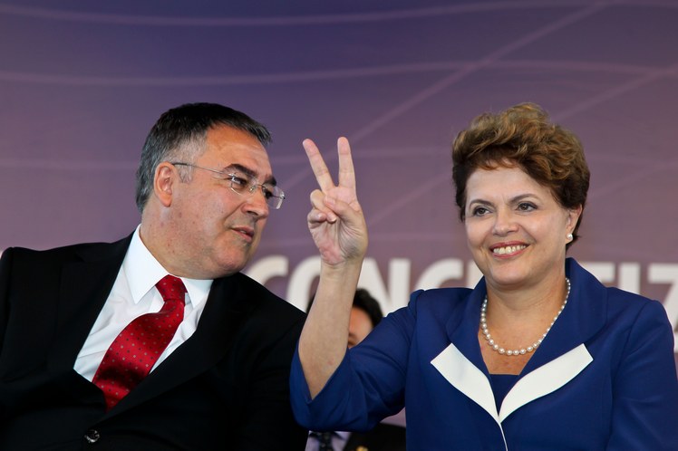 Presidenta e o governador de Santa Catarina, João Raimundo Colombo