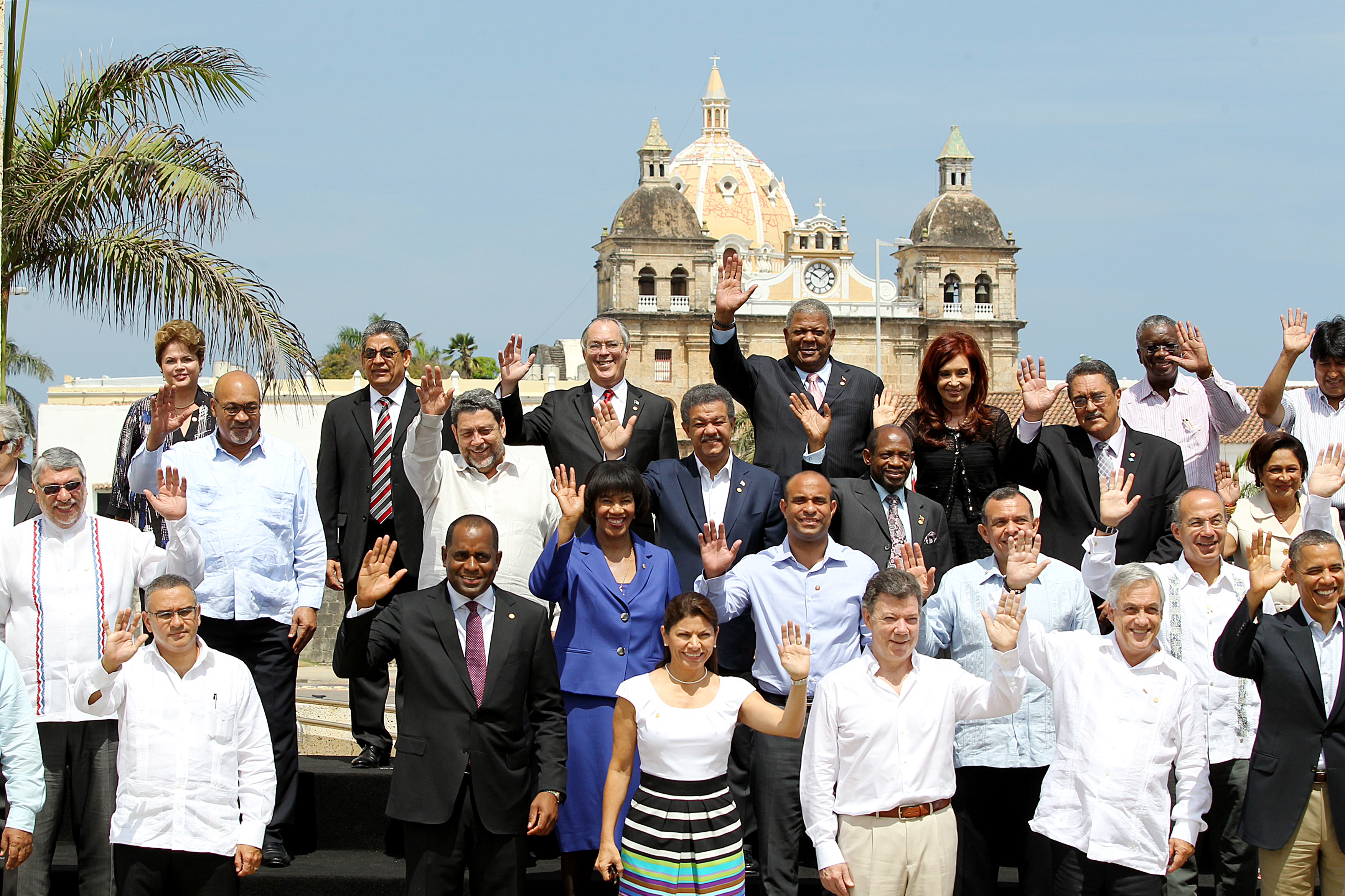 Fotografia oficial da VI Cúpula das Américas