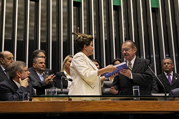 Dilma e Sarney na  Sessão Legislativa 