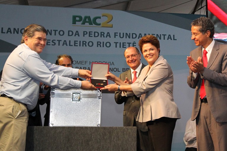Lançamento da pedra Fundamental do Estaleiro Rio Tietê 3