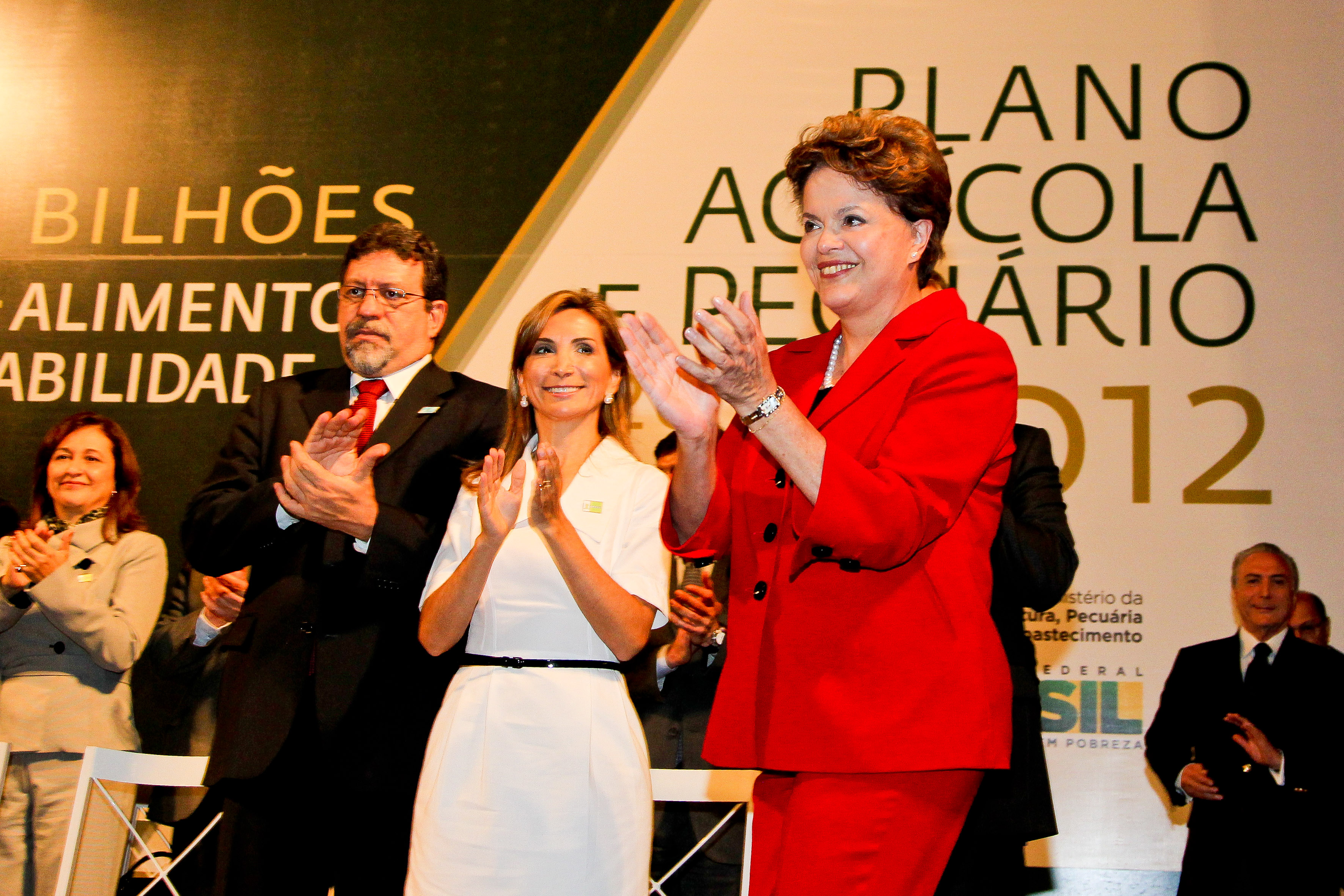 Presidenta durante cerimônia de lançamento do Plano Agrícola