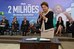 Dilma Rousseff durante assinatura de atos na cerimônia de lançamento