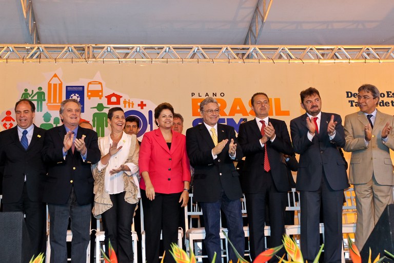Dilma Rousseff durante cerimônia de lançamento regional Brasil sem Miséria 2