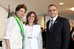 Presidenta Dilma recebe os cumprimentos do presidente de El Salvador, Mauricio Funes