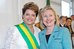 Presidenta Dilma recebe os cumprimentos da secretária de Estado norte-americana, Hillary Clinton 2